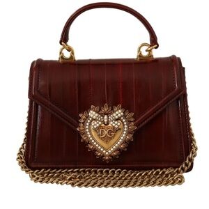 WANTED: Dolce and Gabbana Devotion Bag in Eel Bordeaux